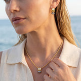 Midnight Tide Pendant Necklace in Gold, Pearl