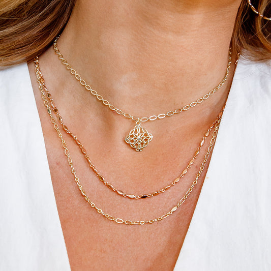 Bloom Drop Necklace in Aqua