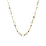 Adorned Pearl Mini Beaded Necklace Gold