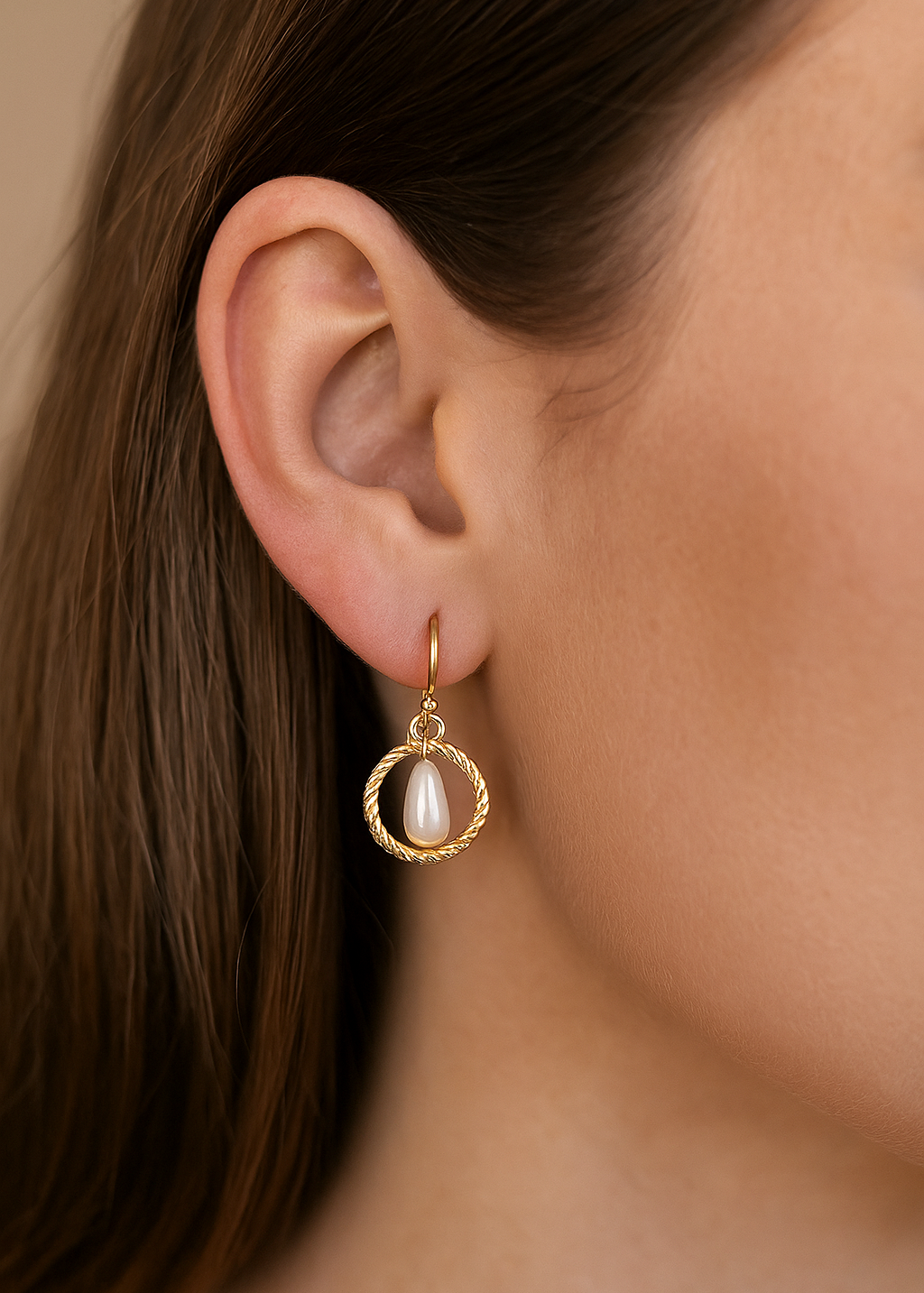 Sea Breeze Pearl Mini Drop Earrings in Silver