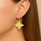 Sea Breeze Cross Drop Earrings Gold