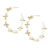 Sea Breeze Cross Hoop Earrings