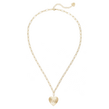 Adorned Heart Initial Necklaces in Gold