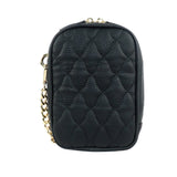 Grace Quilted Crossbody in Black
