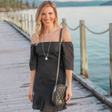 Grace Quilted Crossbody in Black