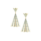 Solaris Statement Earrings in Aqua Glass