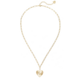 Adorned Heart Initial Necklaces in Gold