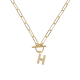 Toggle Initial Necklaces in Gold