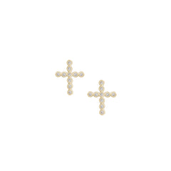 Legacy Cross Stud Earrings in Gold