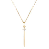 Legacy Cross Drop Necklace in Gold