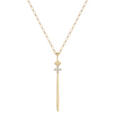 Legacy Cross Drop Necklace in Gold