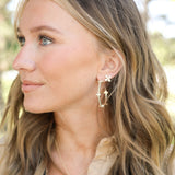 Shine Bright Cross Stud Earrings Gold