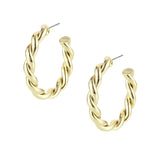 Sea Breeze Wrapped Hoop Earring