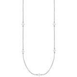 Believer Cross Station Necklace Silver