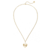 Adorned Heart Initial Necklaces in Gold
