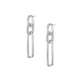 She's Spicy Link Statement Earrings Silver