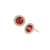 Allure Stud Earrings in Red Crystal/Gold