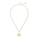 Adorned Heart Initial Necklaces in Gold