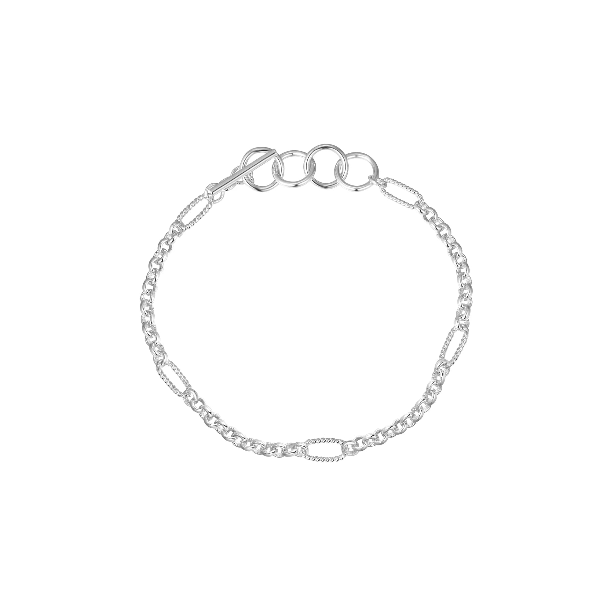 Eclipse Chain Bracelet Silver