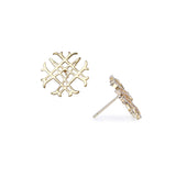 Logo Stud Earrings Gold