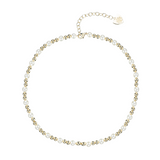 Adorned Pearl Mini Beaded Necklace Gold
