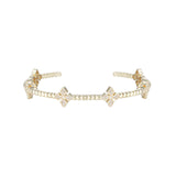 Radiant Cross Station Cuff Bracelet Gold