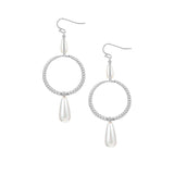 Sea Breeze 3n1 Pearl Drop Earrings Ivory Pearl Silver