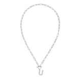 Toggle Initial Necklaces in Silver