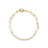 Legacy Paperclip Tennis Bracelet in Gold