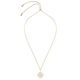 Shes A Gem Adjustable Necklace Pink Cats Eye Gold