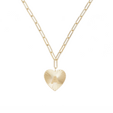 Adorned Heart Initial Necklaces in Gold