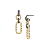 Legacy Link Statement Earrings in Gold/Black