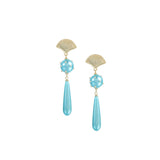 Carolina Statement Earrings in Aqua