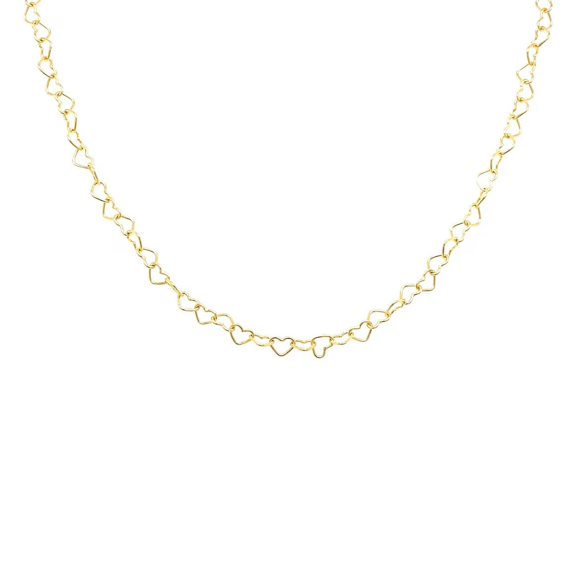 Adorned Heart Layering Necklace in Gold
