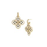 Heritage Mini Drop Earrings in Gold/Black