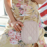 Grace Quilted Crossbody in Cream