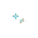 Little Minis Cross Earrings in Turquoise