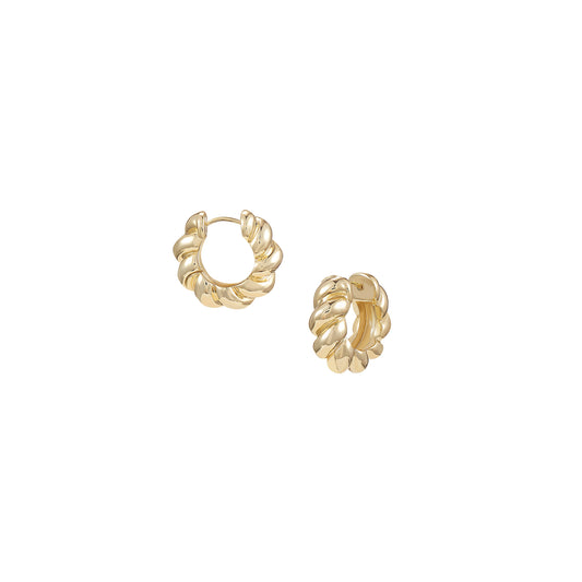 Heritage Mini Hoop Earrings in Gold