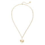 Adorned Heart Initial Necklaces in Gold