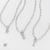 Toggle Initial Necklaces in Silver