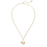 Adorned Heart Initial Necklaces in Gold