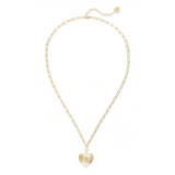 Adorned Heart Initial Necklaces in Gold