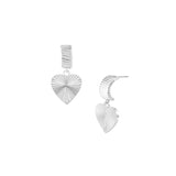 Adorned Mini Heart Hoop Earrings