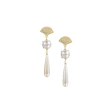 Carolina Statement Earrings in Pearl