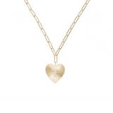 Adorned Heart Initial Necklaces in Gold