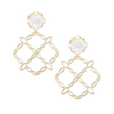 Bloom Statement Earrings in Pearl