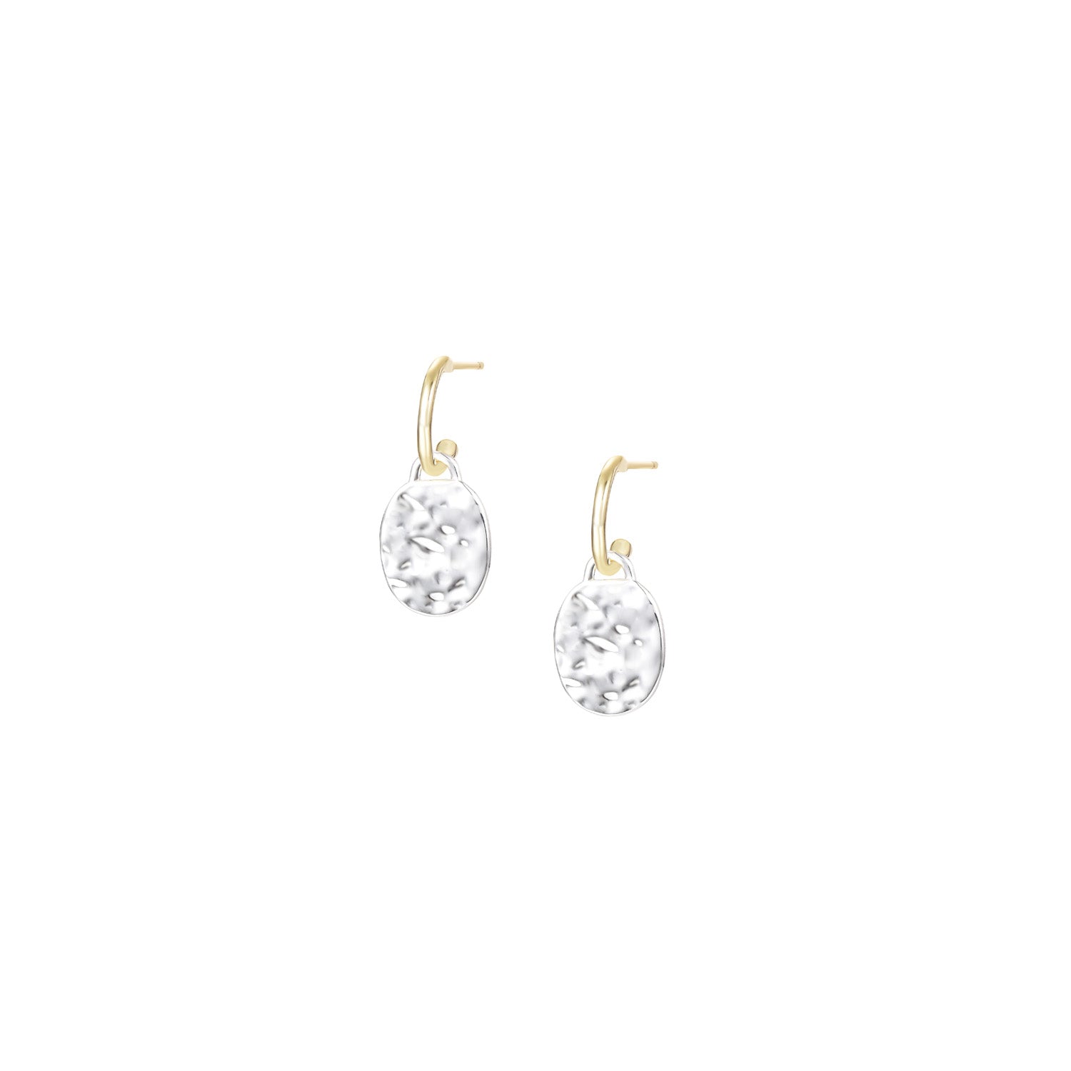 Horizon Mini Drop Earrings in Gold/Silver