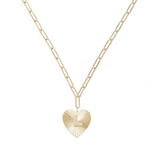 Adorned Heart Initial Necklaces in Gold