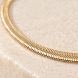 Close-up detail of the Snake Chain Necklace