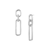 She's Spicy Link Statement Earrings Silver